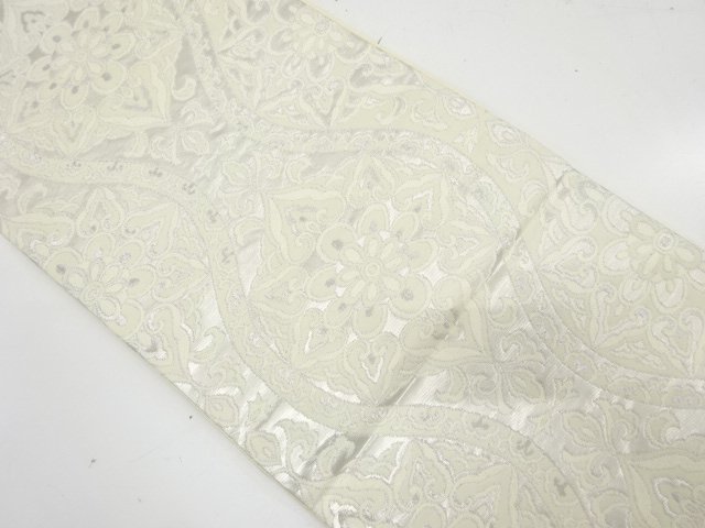 JAPANESE FUKURO OBI / WOVEN FLOWER TATEWAKU PATTERN